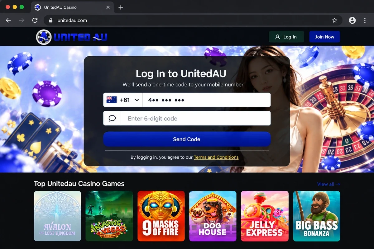unitedau casino login